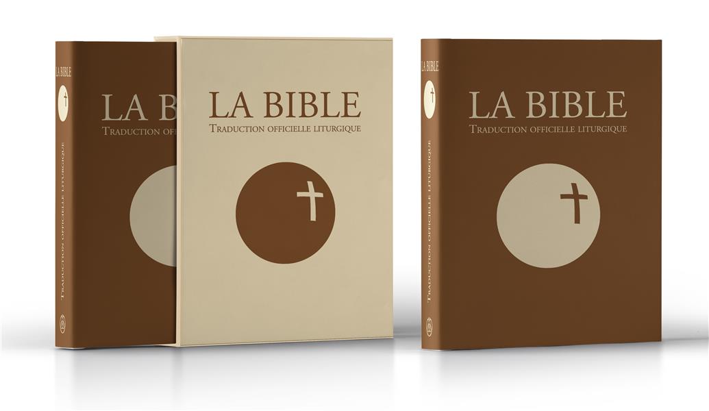 La bible - traduction officielle liturgique   cuir marron