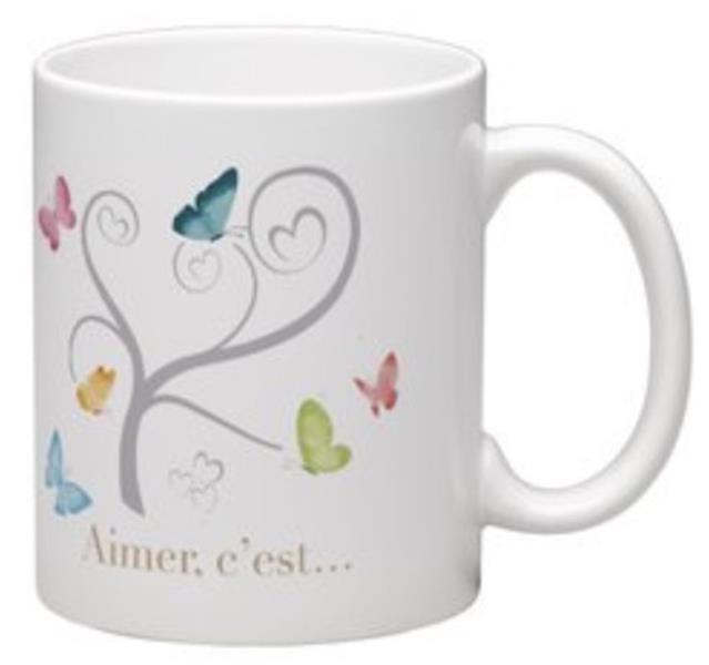 Mug papillons printemps arbre