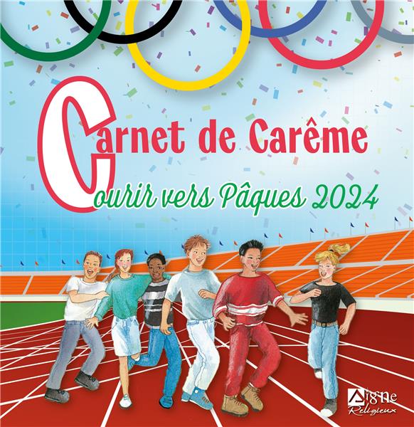 Paques 2024 enfants . carnet de carême, courir vers pâques 2024