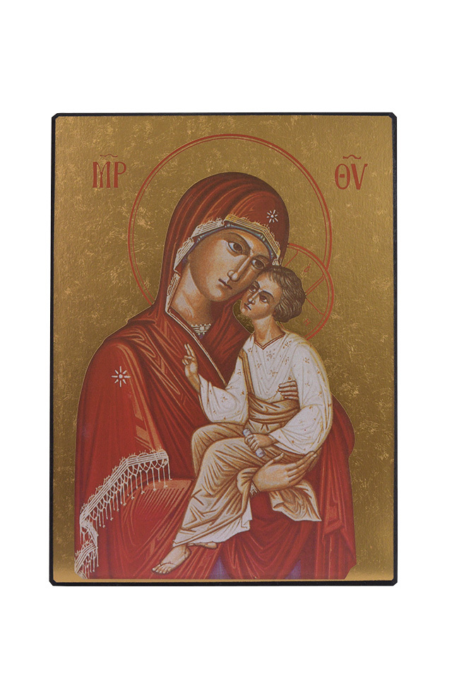 Vierge de tendresse de vladimir - icone doree a la feuille 15x11,8 cm -  210.64