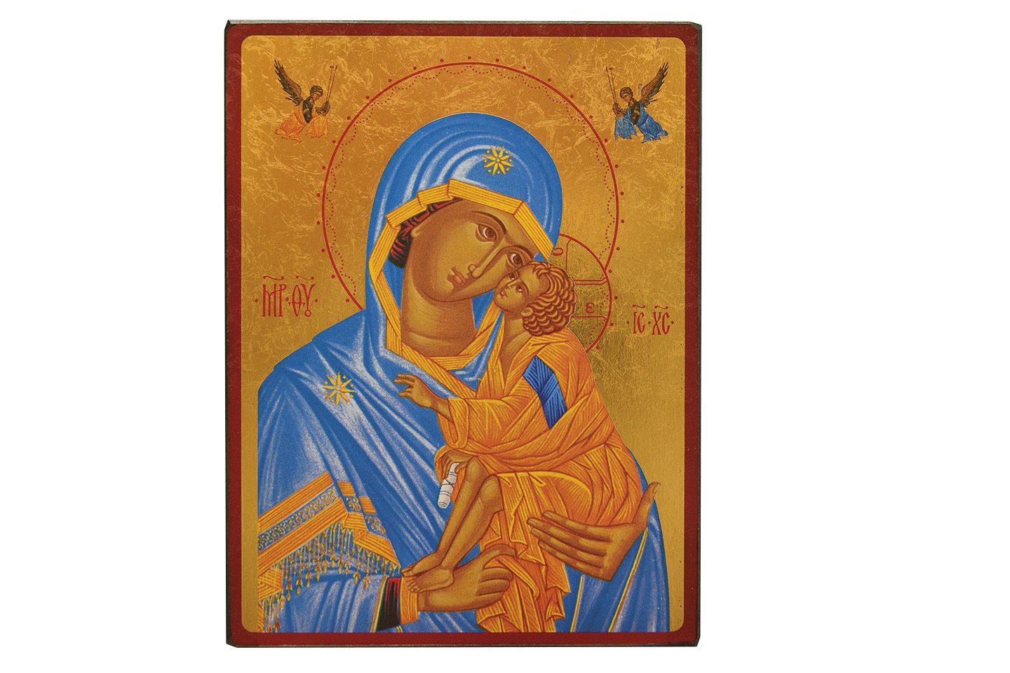 Vierge du don - icone doree a la feuille 15x11,8 cm -  131.64