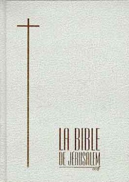 Bible de jerusalem - skivertex blanc et or, tranche or