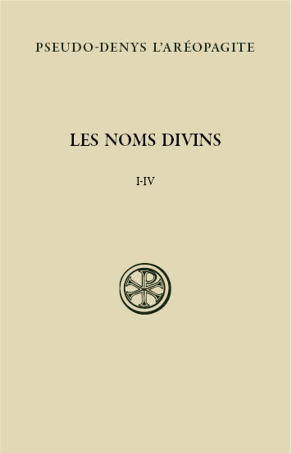 Les noms divins chapitre i-iv