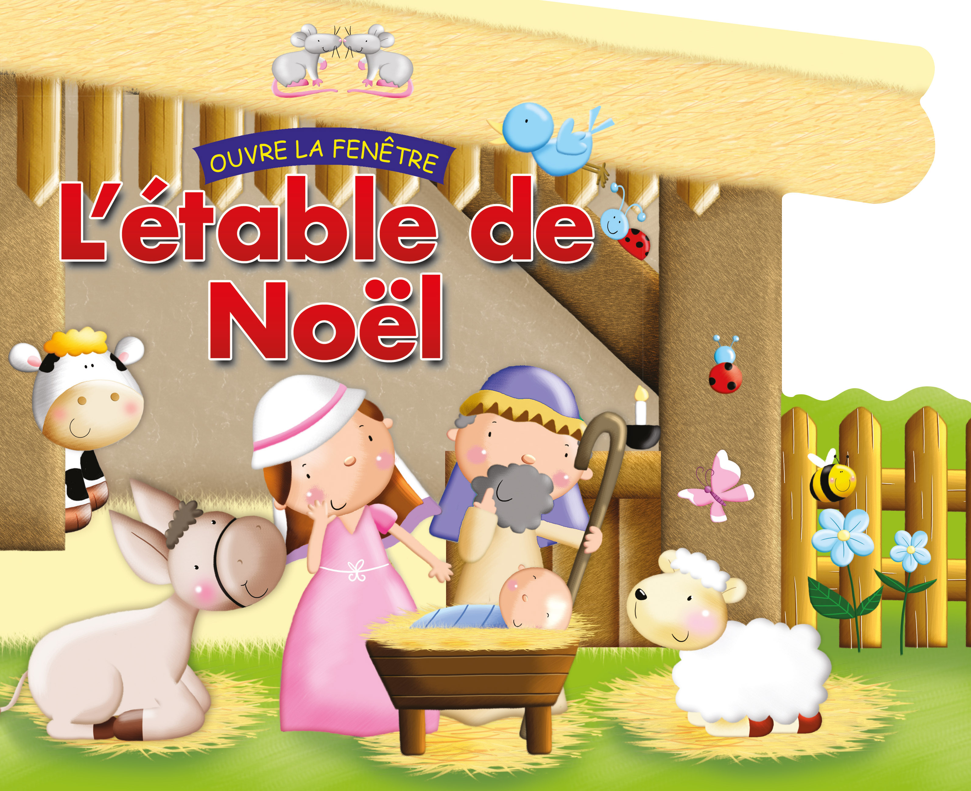 Etable de noel ouvre la fenetre