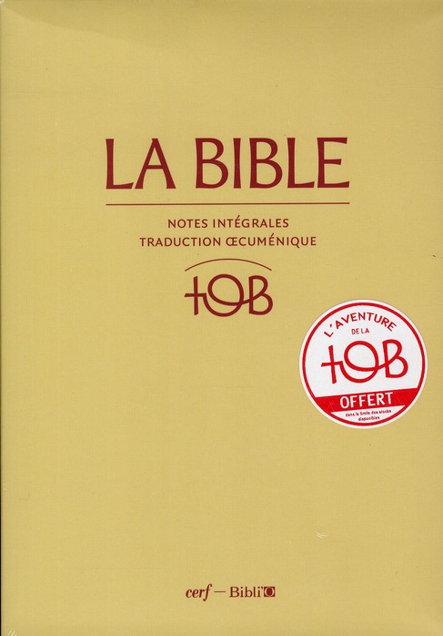 La bible tob - avec notes, satin mat