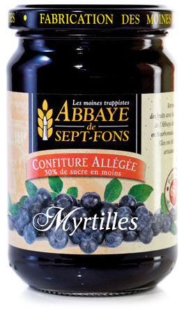 Confiture allegee de myrtilles 370g