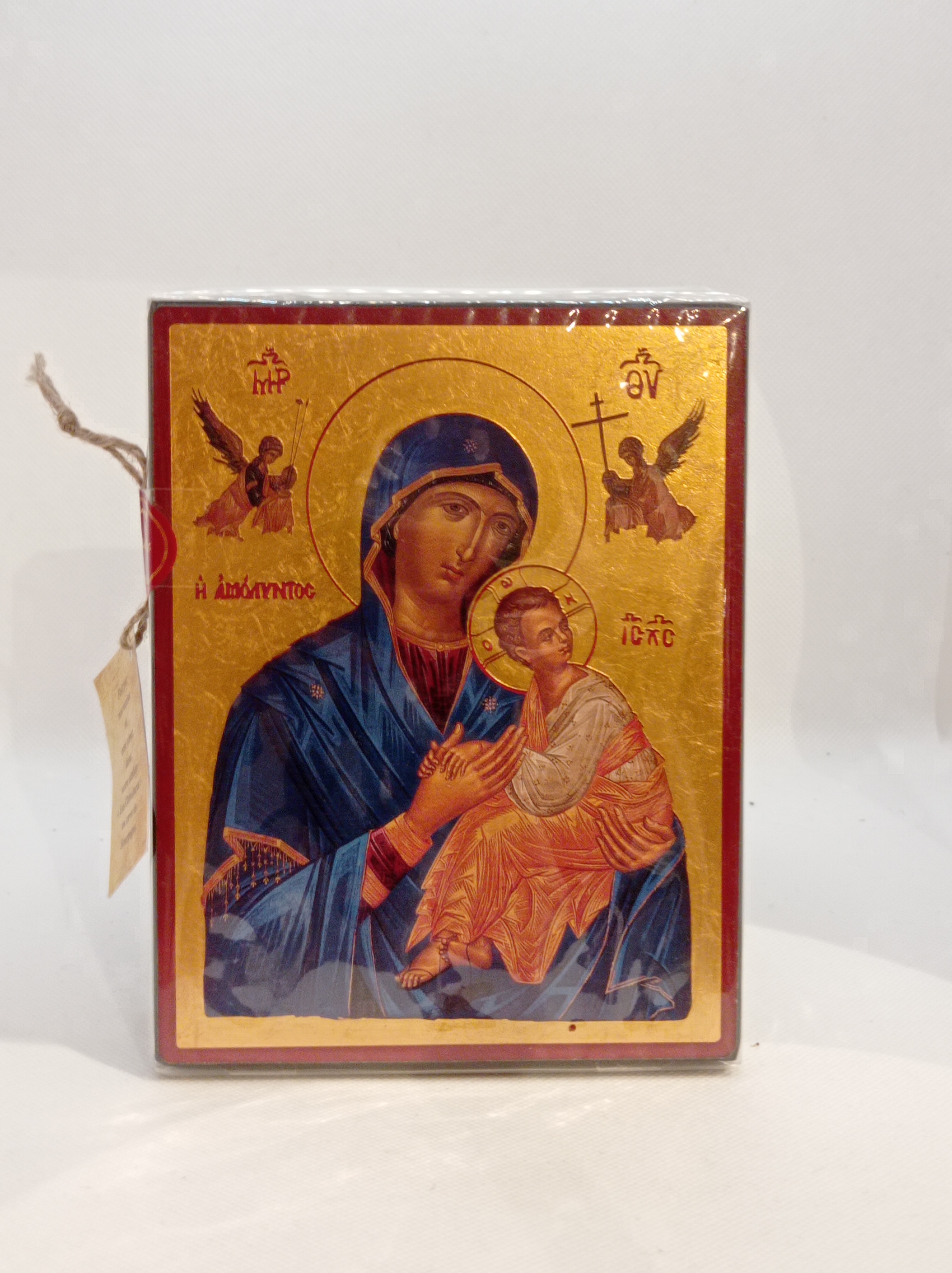 Notre dame du perpetuel secours - icone doree a la feuille 15x11,8 cm -  372.64