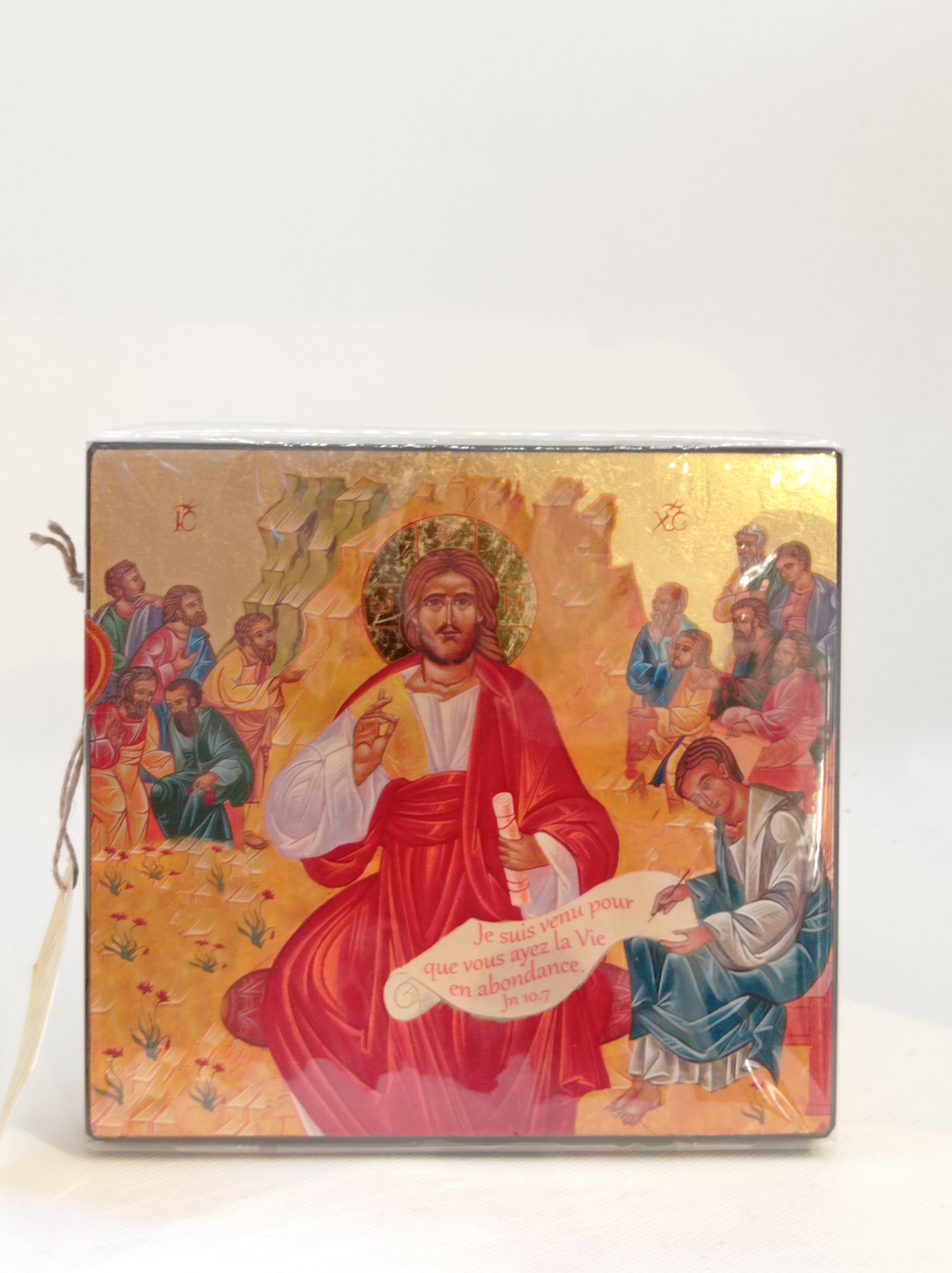 Christ source de vie - icone doree a la feuille 13x11,8 cm -  545.64