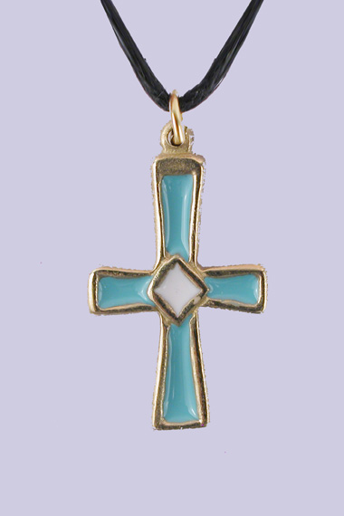 Croix bronze d'art ciel allongée