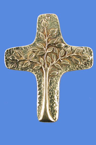 Croix arbre de vie bronze d'art