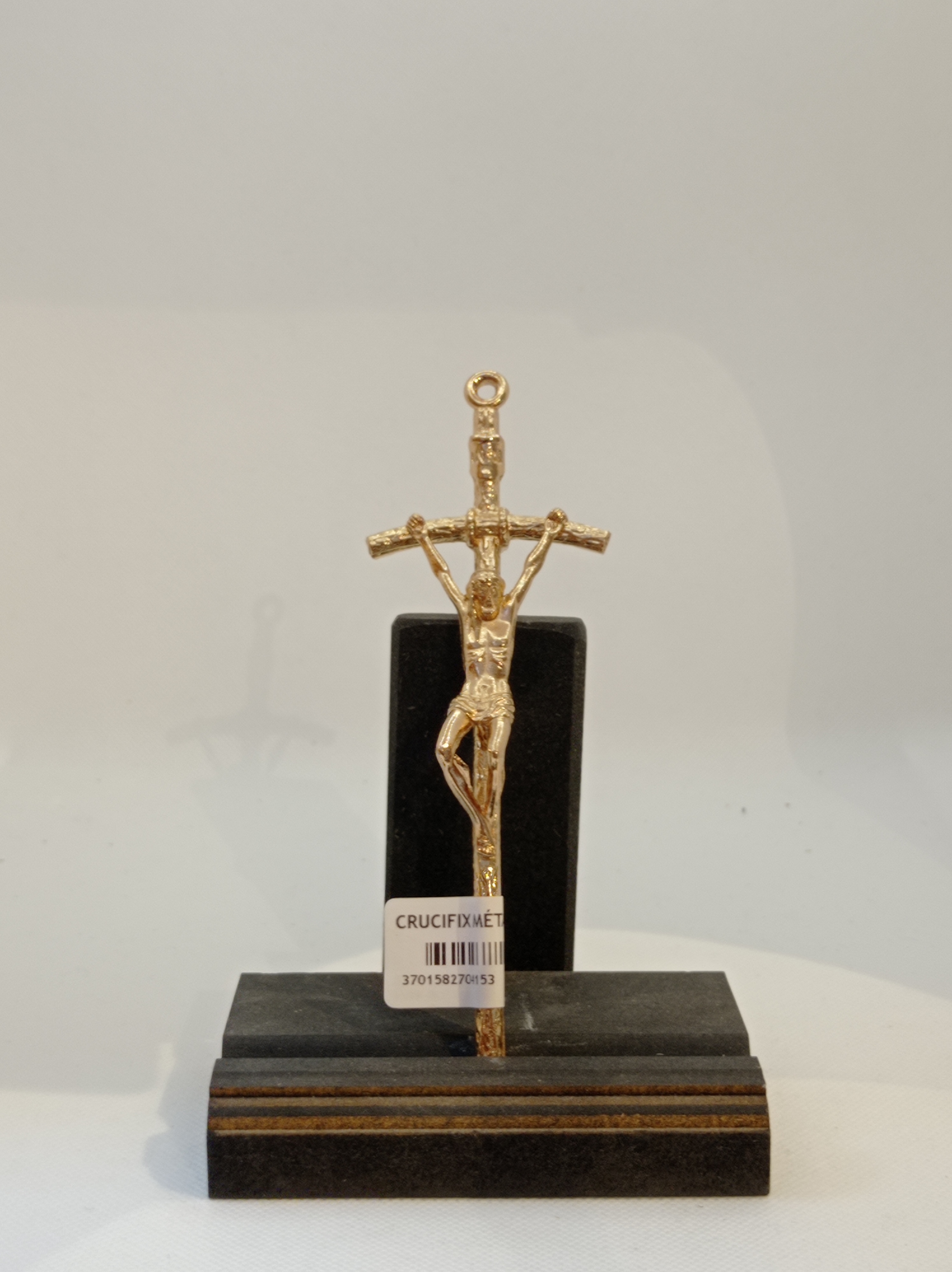 Crucifix métal doré 13cm