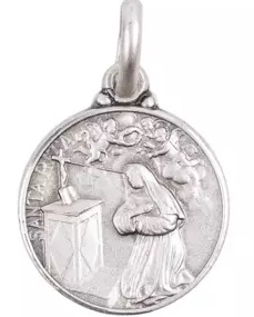 Medaille sainte rita  argent