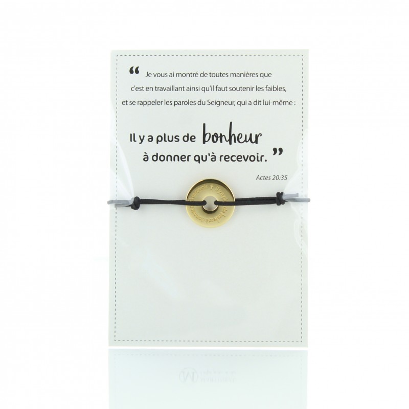 Bracelet il y a plus de bonheur à donner qu'à recevoir