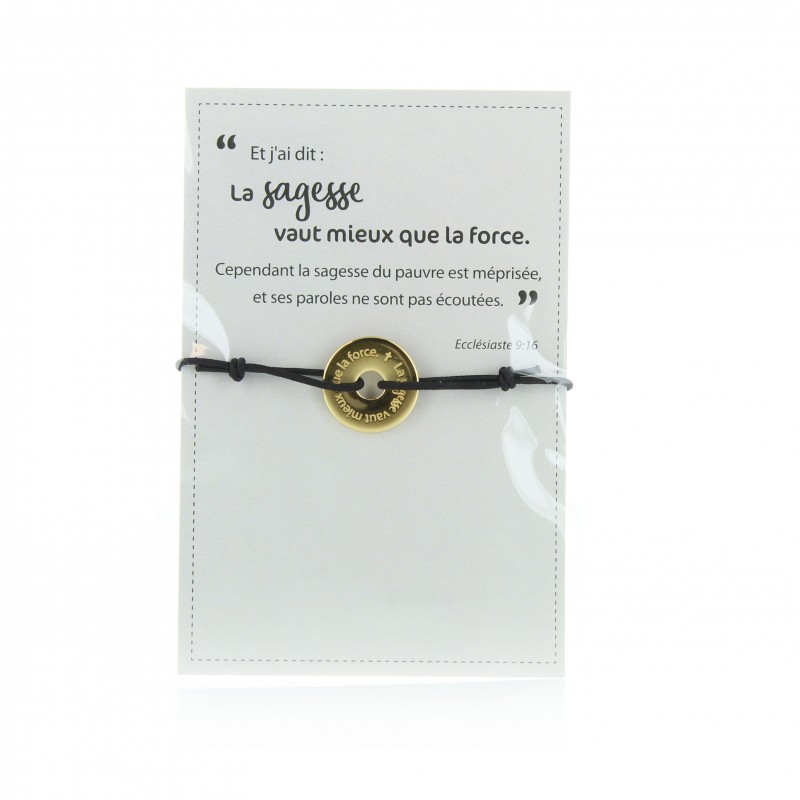 Bracelet la sagesse vaut mieux que la force