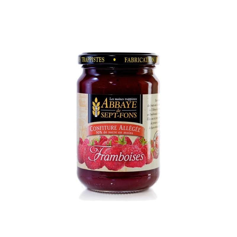 Confiture allegee de framboises, pot de 370g