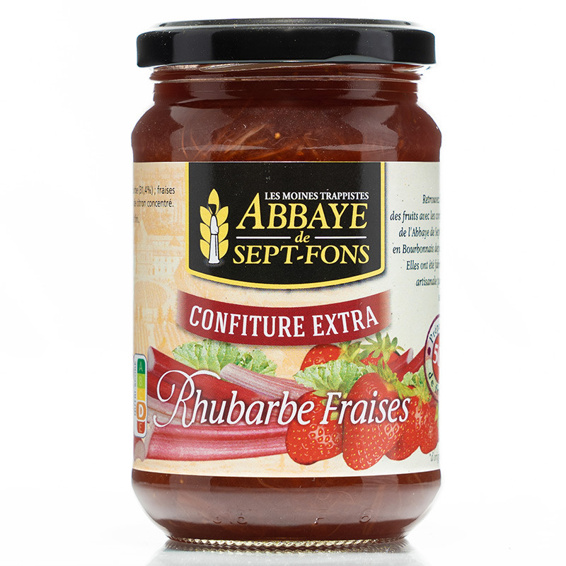 Confiture extra  rhubarbe fraises