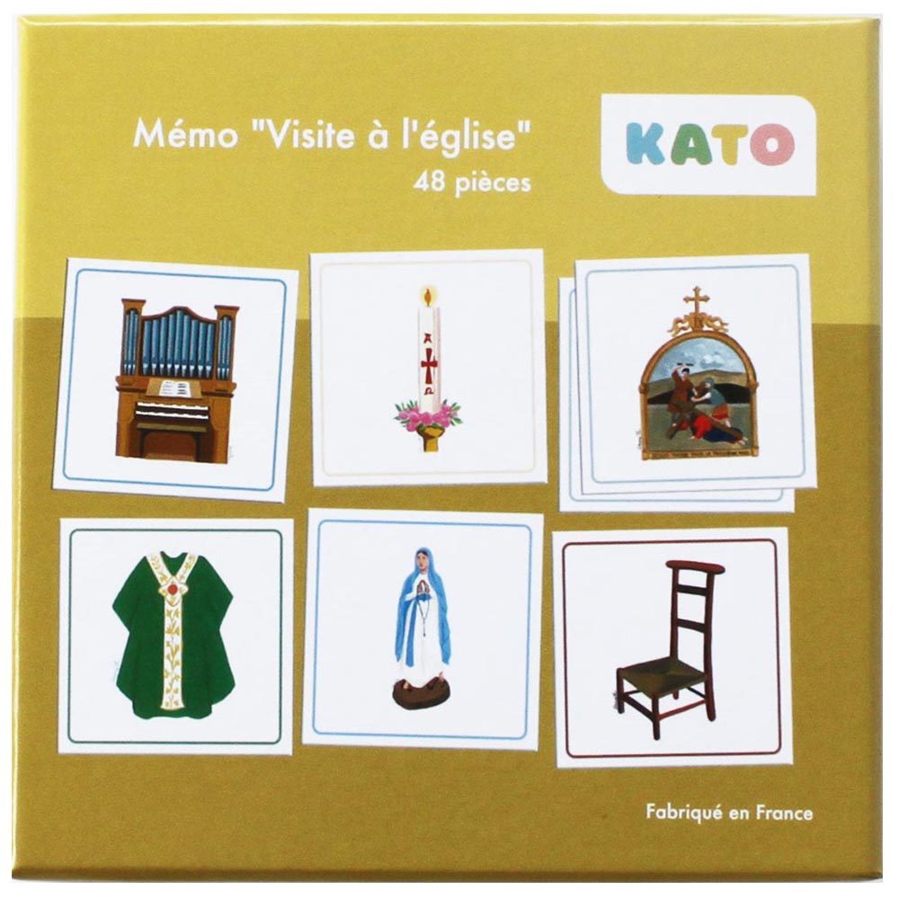 Jeu memo kato #034;visite a l'eglise#034; - jeu de 48 pieces